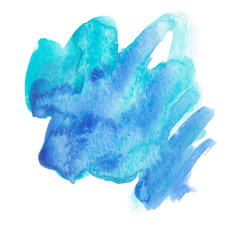 Turquoise Abstract watercolor 