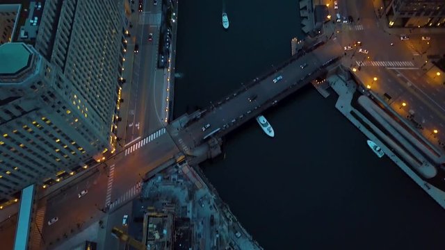 Chicago at Twilight - 4k Aerial