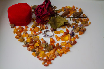 heart made of stones