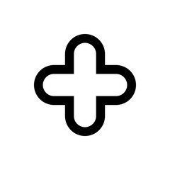 Plus Icon vector. Add icon. Addition sign. Medical Plus icon