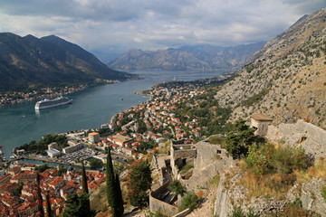 Fototapeta na wymiar Bay of Kotor, Boka Kotorska, Montenegro