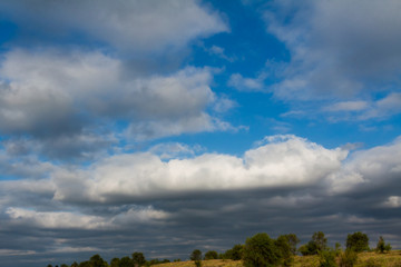 The sky with clouds and clouds.