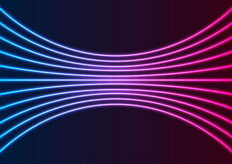 Blue purple neon laser lines tech abstract background