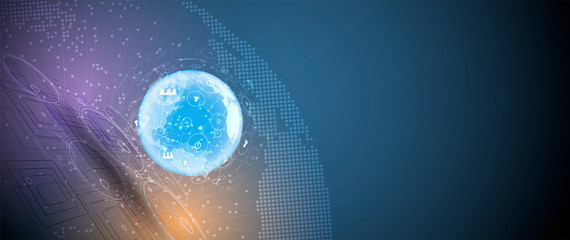 abstract futuristic fade computer technology business background