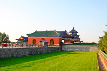 Beijing Tiantan Park and qiniandian Danbi Bridge