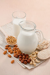 Milk, nuts, soy beans