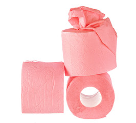 toilet paper isolated on white background