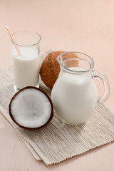 Glass and jug of milk