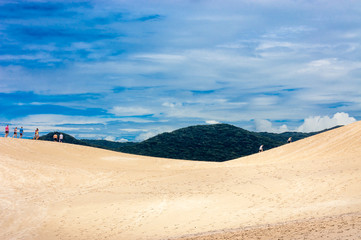 Fototapeta na wymiar Florianopolis, Santa Catarina Brazil: Beaches, sand dunes and surf