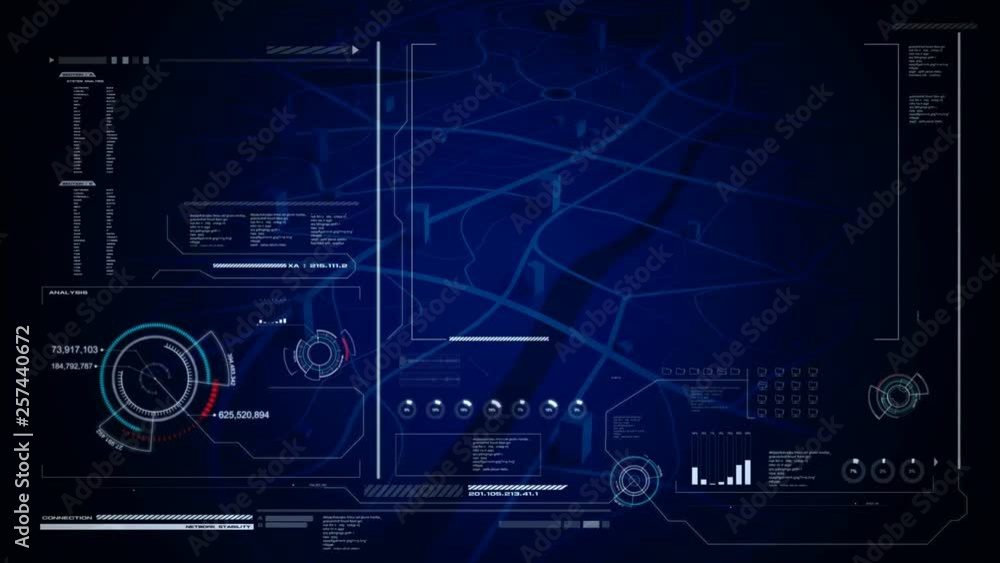Poster map gps navigation with hud user interface for technology futuristic concept with dark and grain pro