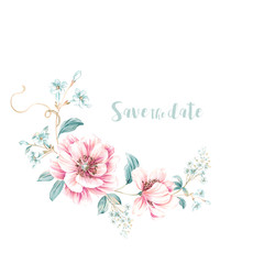 Beautiful hand drawn watercolor flower for your design and greeting cards for the holiday