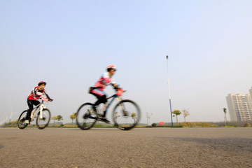 cycling race site on the road, China