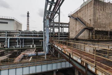 Fototapeta premium Industrial buildings in an abandoned factory