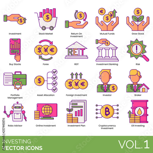 Investing Icons Including Investment Stock Market Return Mutual - 