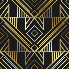 Vintage ornamental art deco retro seamless background and texture. Vector illustration can be used for wrapping paper, wallpapers, tiling, flooring, fabric, textile and other designs.