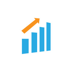 Statistic bar icon graphic design template vector
