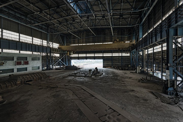 abandoned old industrial steel factory