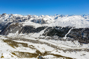 Livigno - Valtellina (IT) - Vista aerea invernale