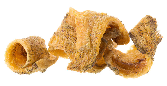 Fried Trichogaster pectoralis cut in slice fry for crispy, fish thai food isolated on white background