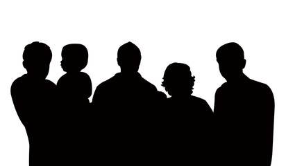 Obraz premium a family portrait, silhouette vector