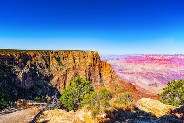 Amazing natural geological formation - Grand Canyon in Arizona, Southern Rim.
