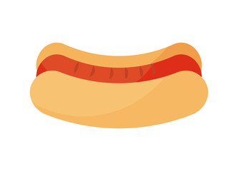 hot dog fast food isolated icon