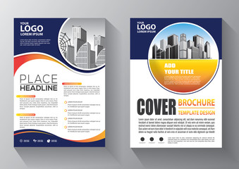 Obraz premium Business abstract vector template. Brochure design, cover modern layout, annual report, poster, flyer in A4 with colorful triangles, geometric shapes for tech, science, market with light background