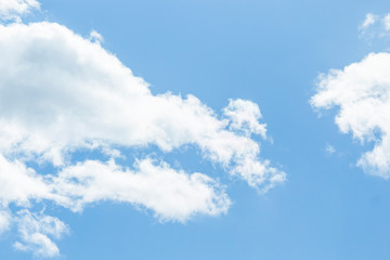 Beautiful blue sky with clouds. Copy space