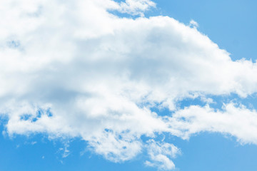Clouds on the blue sky. Copy space. Place for text