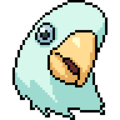 Fototapeta premium vector pixel art parrot head