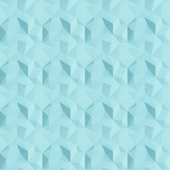 Seamless Abstract geometric mint emerald blue background pattern. Geometric design, template for layout, web site, creative background of polygons, wallpaper. Edge plane play of light and shadow.