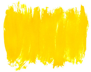 Fototapeta premium Vibrant Yellow watercolor abstract background, stain, splash paint, stain, divorce. Vintage paintings for design and decoration. With copy space for text.