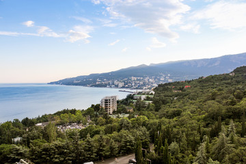 Fototapeta na wymiar View of the bay of Yalta.