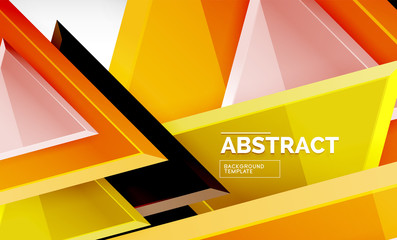 Tech futuristic geometric 3d shapes, minimal abstract background