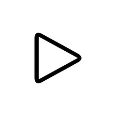 Play button icon. Music player sign