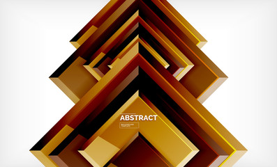 Square abstract background, glossy geometric design