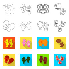 Obraz premium Vector illustration of silhouette and safety sign. Collection of silhouette and comfort vector icon for stock.