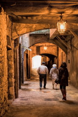 Rue Obscure in Villefranche sur Mer, Frankreich