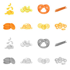 Isolated object of Oktoberfest and bar icon. Collection of Oktoberfest and cooking stock symbol for web.