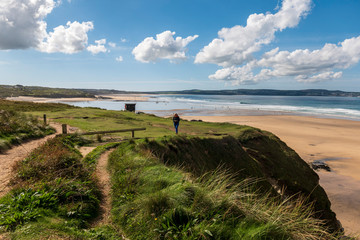 Walking, Godrevy beach, Cornwall