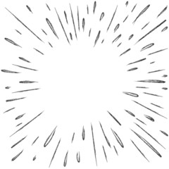 Fototapeta premium Starburst doodle, hand drawn burst