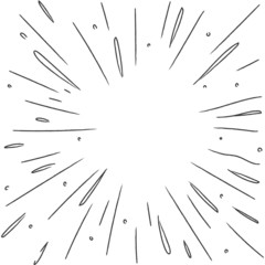 Fototapeta premium Starburst doodle, hand drawn burst