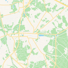 Fototapeta premium Genk, Belgium printable map