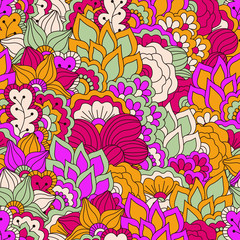 Geometric folk seamless background