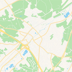 Fototapeta na wymiar Wavre , Belgium printable map