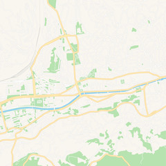 Sarajevo, Bosnia and Herzegovina printable map