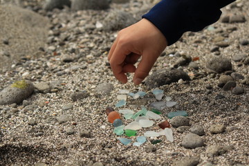 ビーチグラス探し