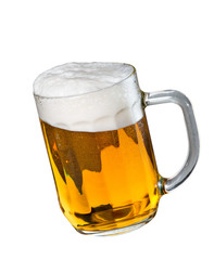 Beer glass isolated on the white background