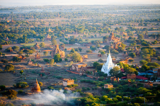 Stunning landscape of Bagan temples
