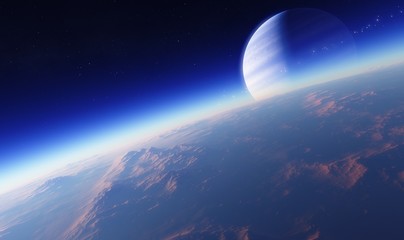 outer space alien planet atmosphere